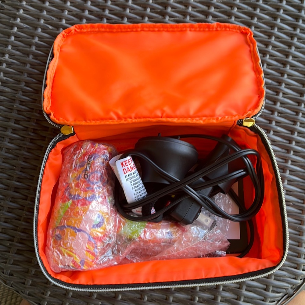 COPY - AMIKA mini ionic hair dryer TRAVEL with case, attachments & instructions…